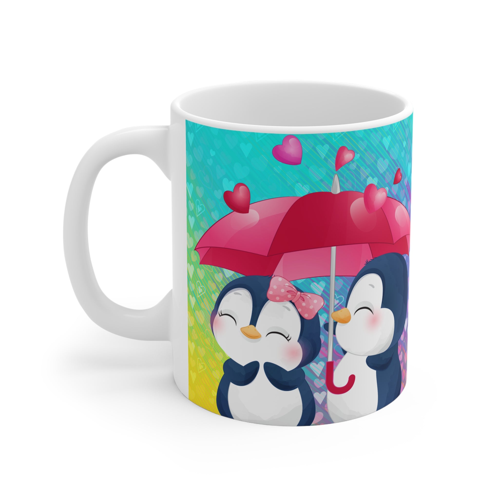 Taza de pareja. Feliz Día - Taza blanca de 11 oz