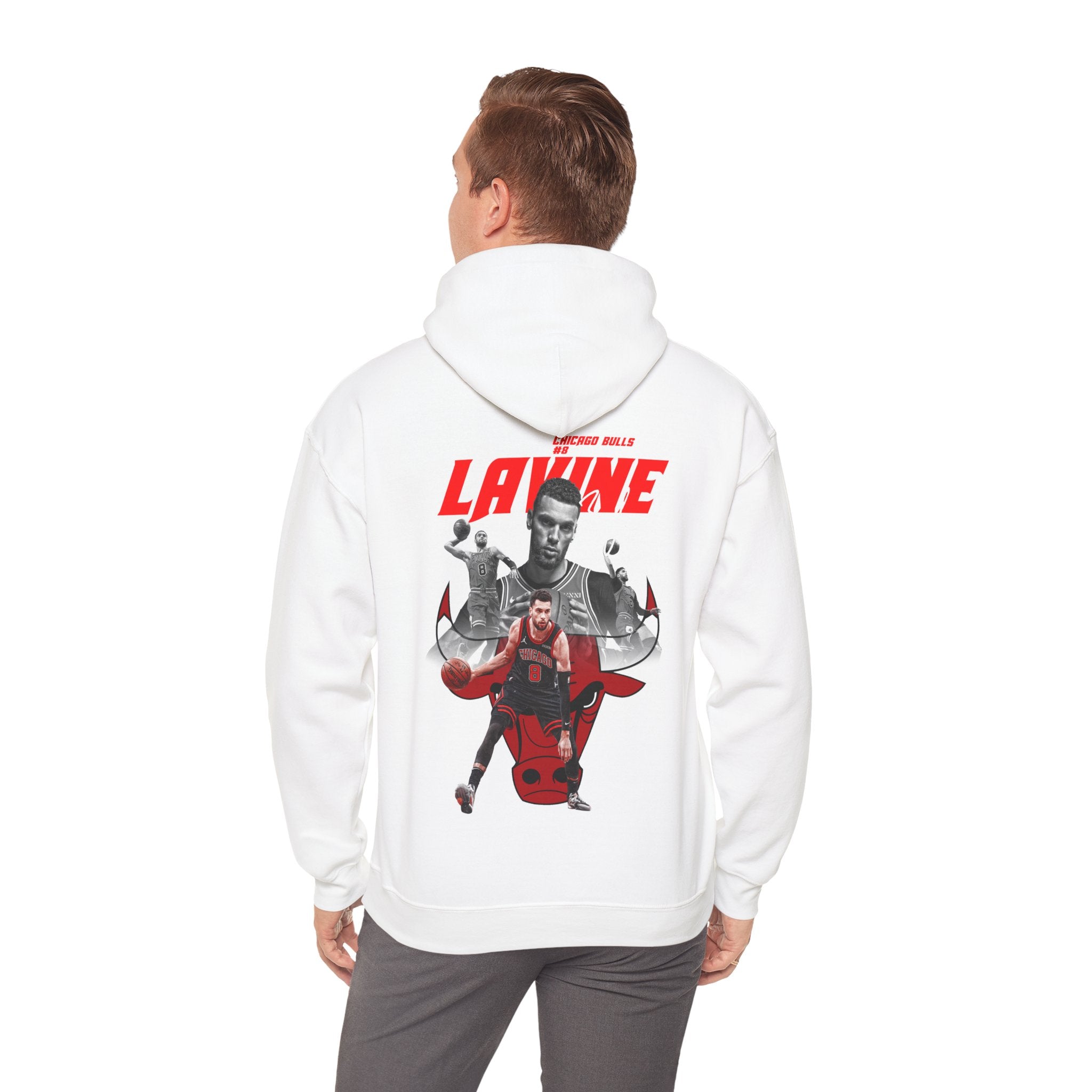 Sudadera con capucha. Baloncesto. Zach Lavine. Chicago Bulls