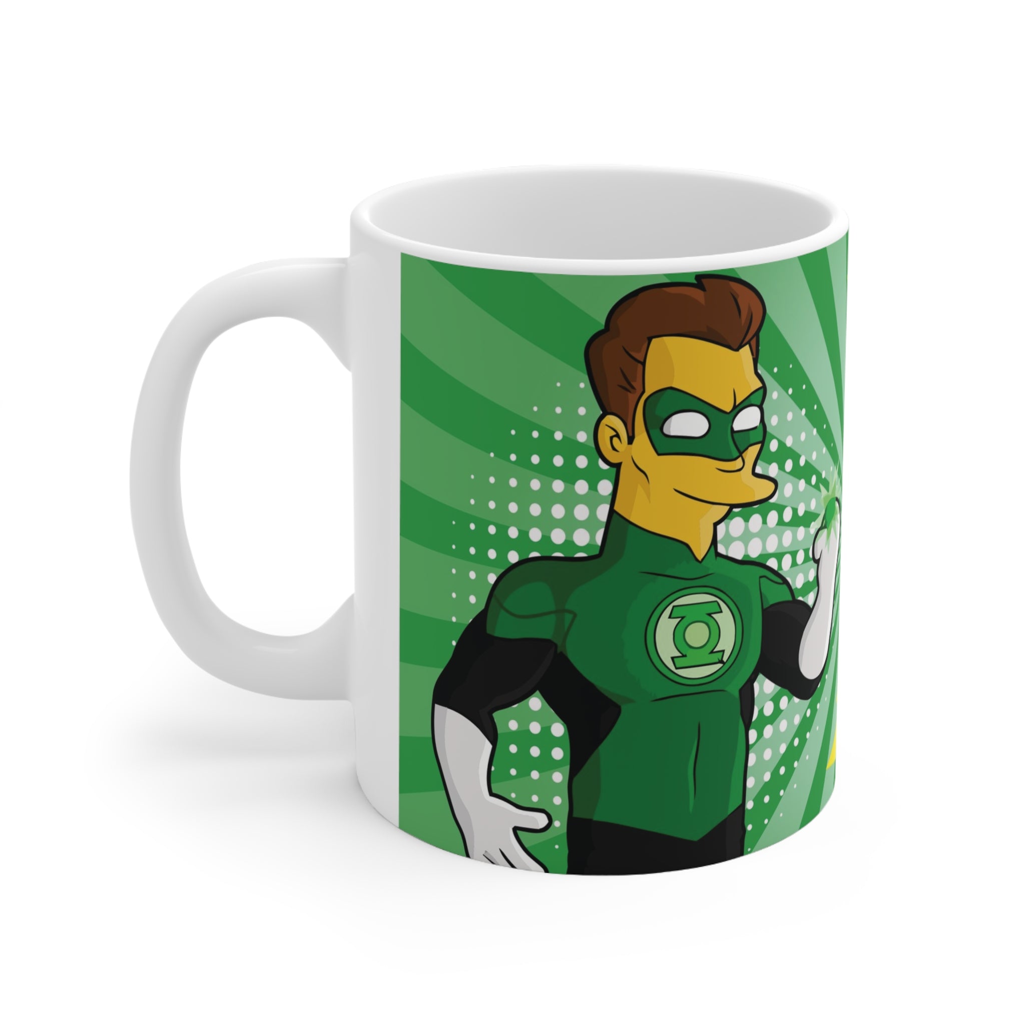 Taza de café - Taza con temática de Linterna Verde 'Papá, eres mi héroe favorito', 11 oz/15 oz